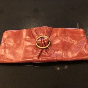 HOBO brown leather clutch